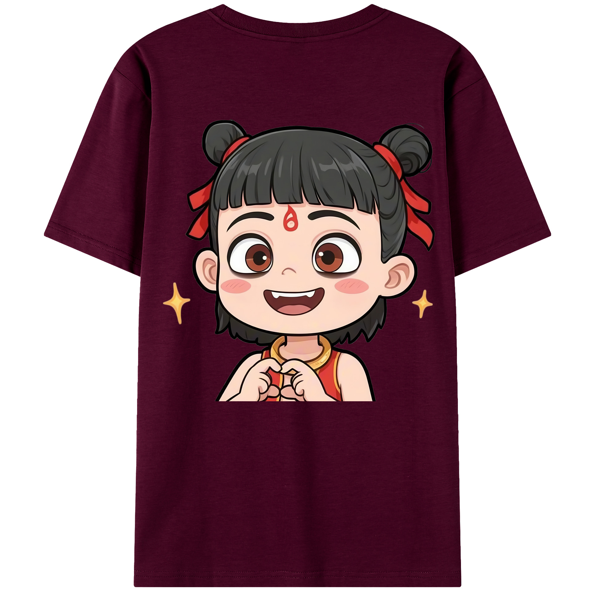 （画像用） Ne Zha 2 ナタ 魔童の大暴れ レディース半袖Tシャツ(バックプリント)